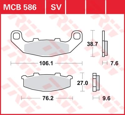 Lucas Scheibenbremsbelag MCB586