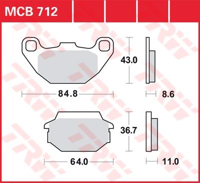 Lucas Scheibenbremsbelag MCB712