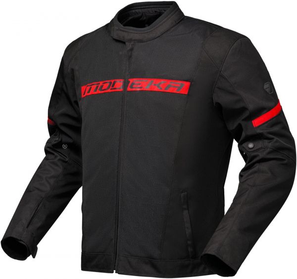 Modeka Jano Air Textiljacke Schwarz / Rot
