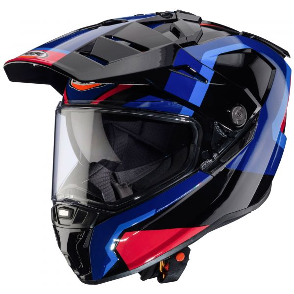 Caberg Tanami Scram Adventurehelm Schwarz Blau Rot