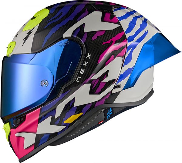NEXX X.R3R Ziger Carbon Integralhelm Lila Blau