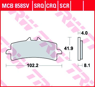 Lucas Scheibenbremsbeläge MCB858SRQ