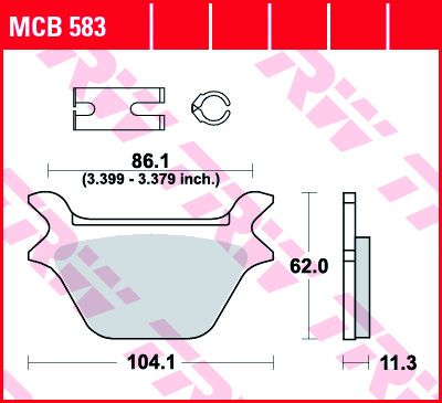 Lucas Scheibenbremsbelag MCB583