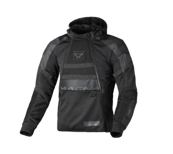 Macna Rebelite luftige Motorradjacke Schwarz