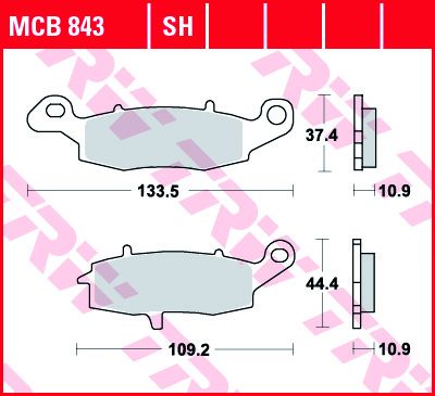 Lucas Scheibenbremsbeläge MCB843SH