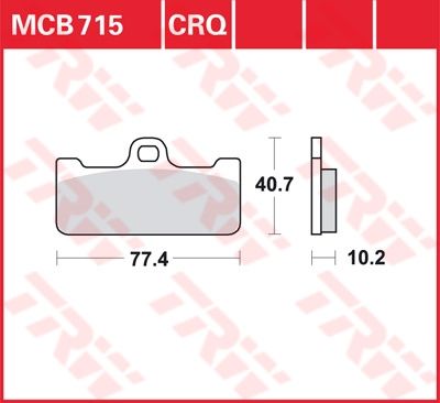 Lucas Scheibenbremsbelag MCB715CRQ