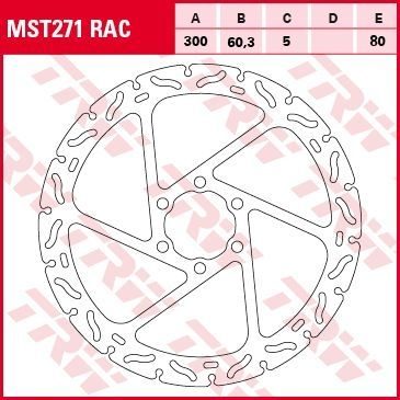 Lucas RACING Bremsscheibe starr MST271RAC
