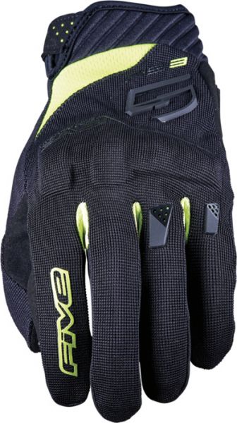 FIVE RS3 EVO Kurzhandschuh Schwarz / Fluogelb