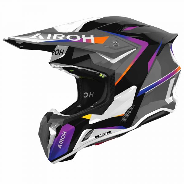 Airoh Twist 3 Crosshelm Hustle Grau / Schwarz / Multicolor