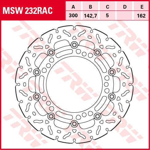 Lucas RACING Bremsscheibe schwimmend MSW232RAC