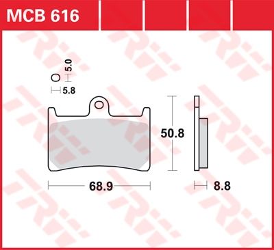 Lucas Scheibenbremsbelag MCB616