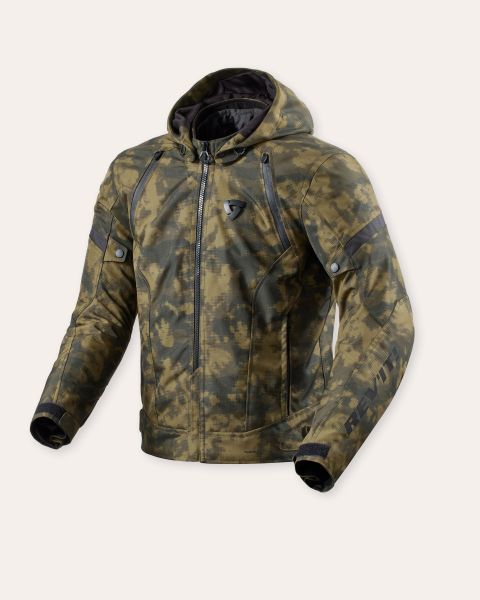 REV'IT! Flare 3 H2O wasserdichte Textiljacke Camo Dunkelgrün
