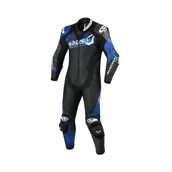 Macna Blitz Lederkombi Einteiler Schwarz Blau