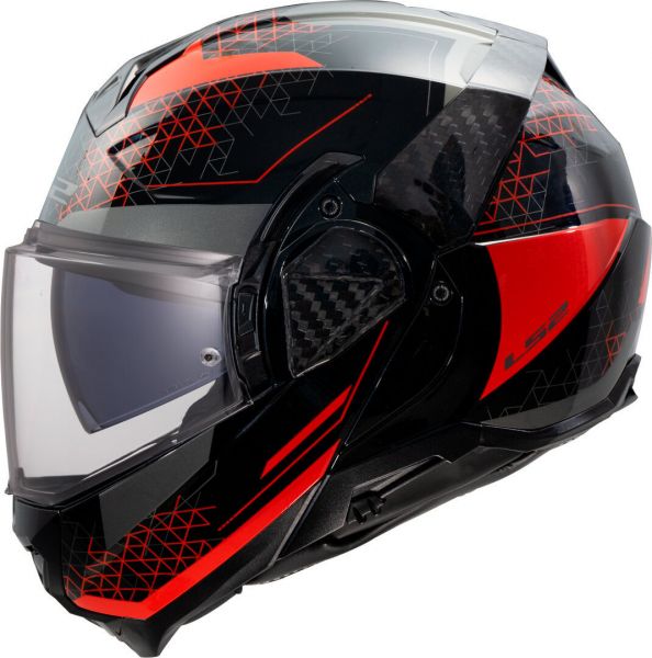 LS2 FF910 Advant II Klapphelm Astral Glanz Rot - ECE 22-06