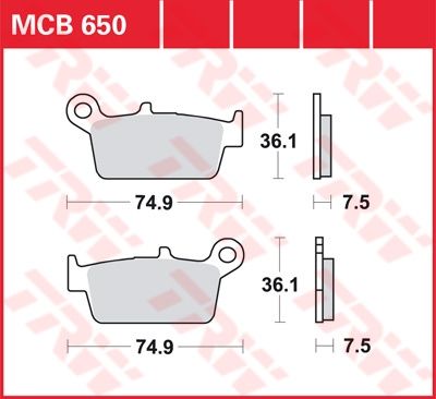 Lucas Scheibenbremsbelag MCB650