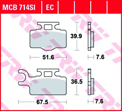 Lucas Scheibenbremsbeläge MCB714EC
