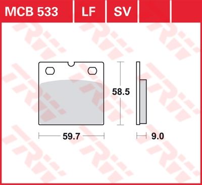 Lucas Scheibenbremsbelag MCB533SV