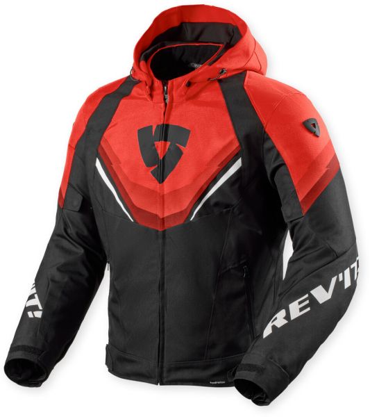 REV'IT! Quantum 3 H2O Textiljacke Wasserdicht Schwarz / Rot