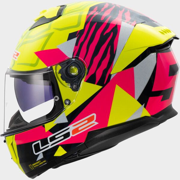 LS2 FF808 Stream II Integralhelm Tiger HV-Gelb / Pink - ECE 22-06