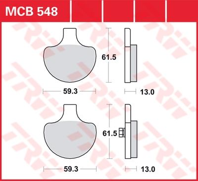 Lucas Scheibenbremsbelag MCB548