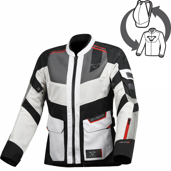 Macna Travelair belüftete Mesh-Jacke Damen Grau Schwarz