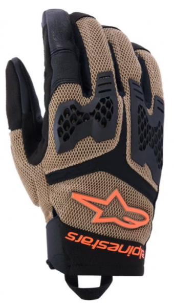 Alpinestars Manti Air Handshuhe Schwarz / Khaki / Orange