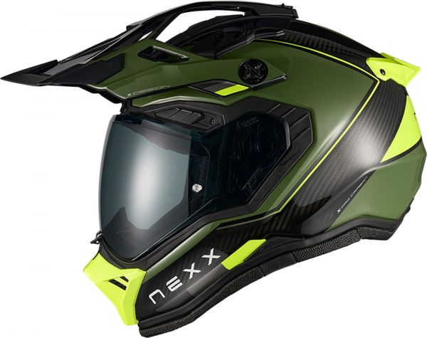 NEXX X.Rally Raid Carbon Adventurehelm Grün