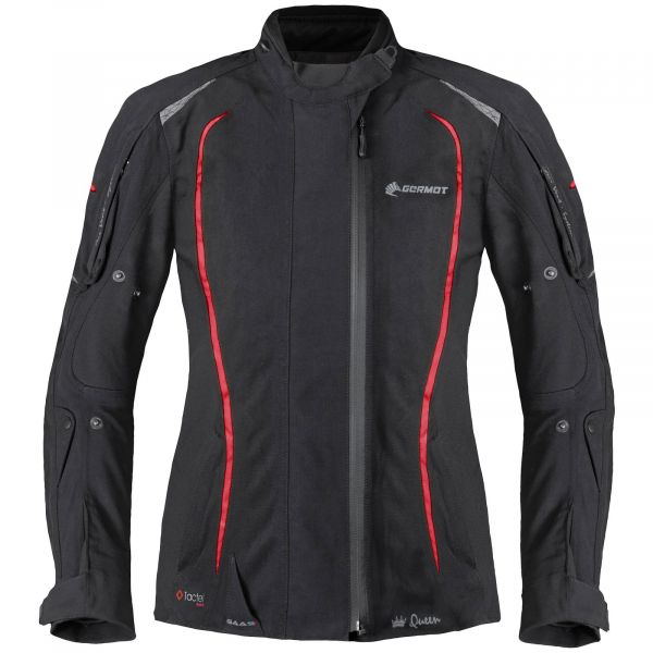 Germot MotoQueen Textiljacke Damen Schwarz / Rot