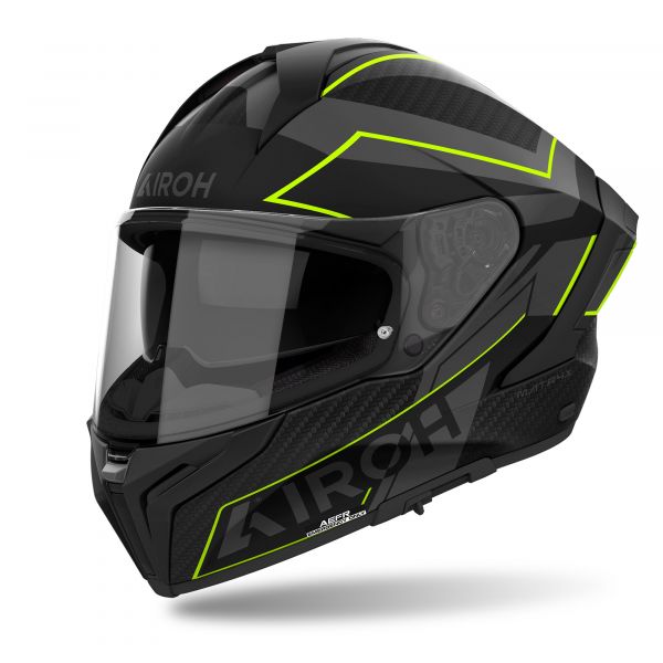 Airoh Matryx Sentinel Integralhelm Mattschwarz / Grau / Fluogelb