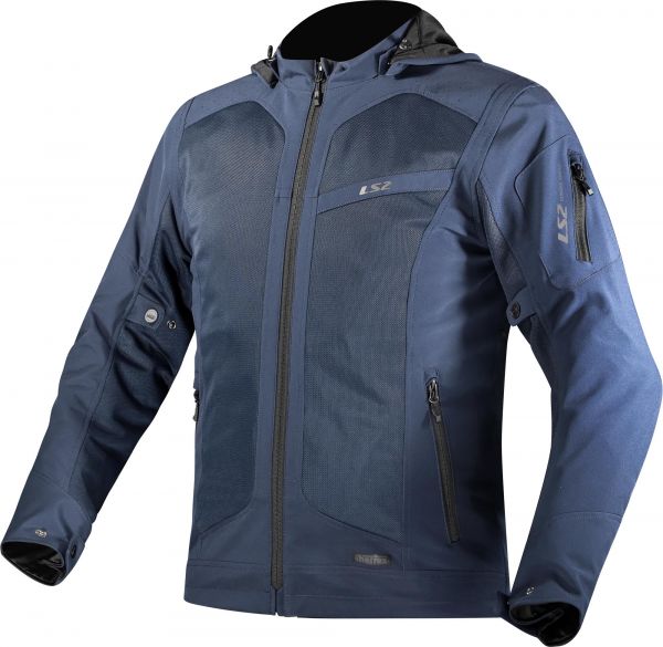 LS2 Bolton Air Motorrad Textiljacke Dunkelblau