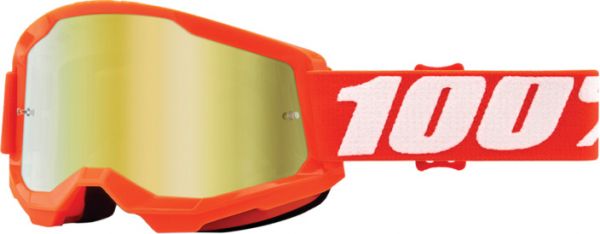 100% Brille Strata 2 Orange - Mirror Gold