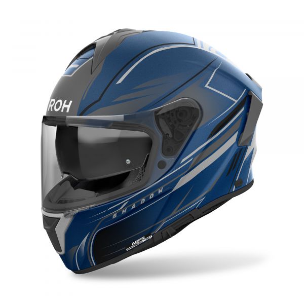 Airoh Spark 2 Shadow Integralhelm Mattblau / Schwarz / Grau