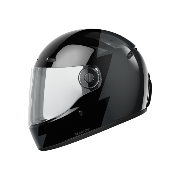 John Doe JD/ONE Motorradhelm Signature Schwarz / Grau