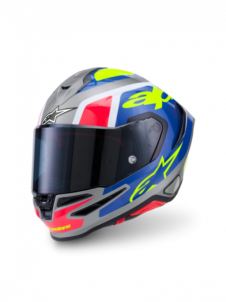 Alpinestars S-R7 Integralhelm Lumen Grau / Rot / Blau / Gelb