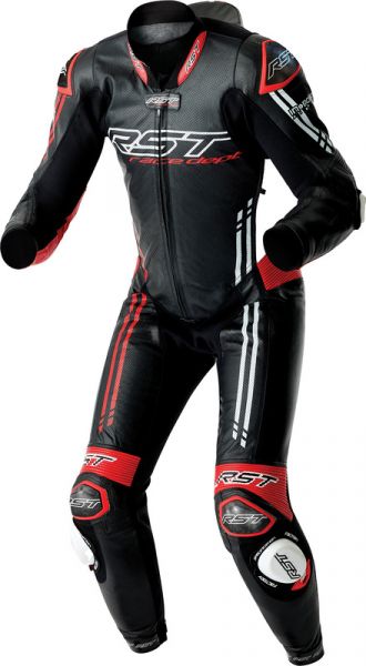 RST Race Dept V4.2 D3O Airbag Lederkombi Schwarz / Rot / Weiß