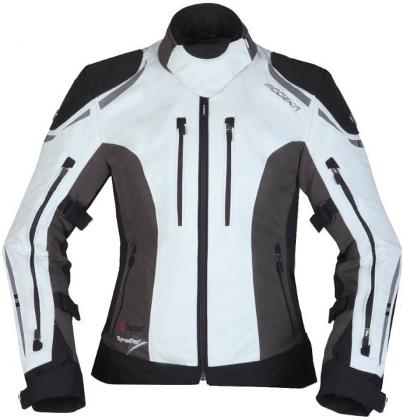 Modeka Takuya Lady Textiljacke Damen Hellgrau / Dunkelgrau / Schwarz