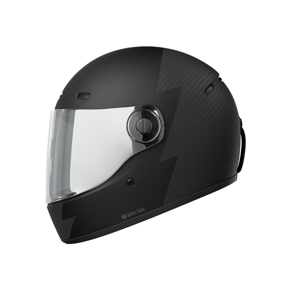 John Doe JD/ONE Motorradhelm Signature Frozen Black Carbon
