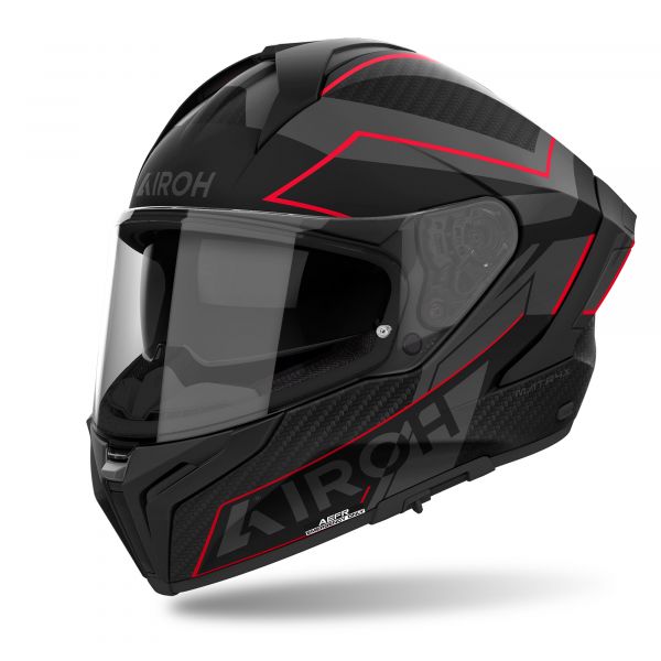 Airoh Matryx Sentinel Integralhelm Mattschwarz / Grau / Rot