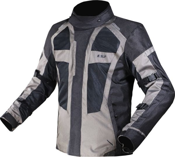 LS2 Scout Motorrad Textiljacke Schwarz / Dunkelgrau