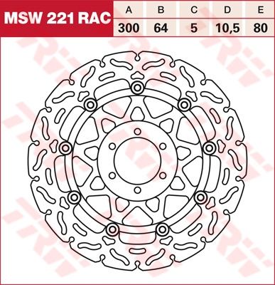 Lucas RACING Bremsscheibe schwimmend MSW221RAC