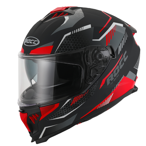 Rocc 390 Integralhelm Matt Schwarz / Rot