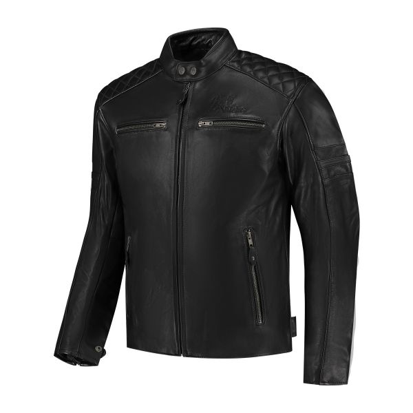 Rusty Stitches Jari V2 Lederjacke Schwarz