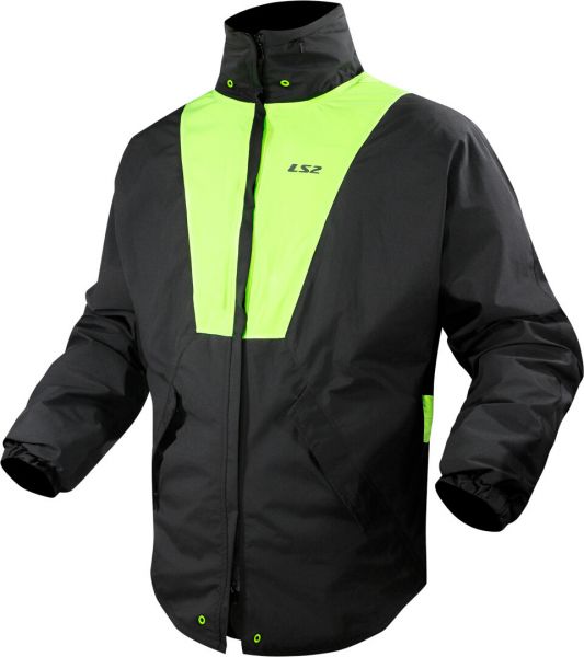 LS2 X-Rain Regenjacke Schwarz / Neongelb