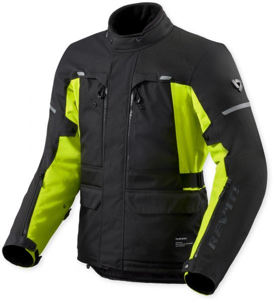 REV'IT! Outback 5 H2O ADV wasserdichte Textiljacke Schwarz / Neongelb
