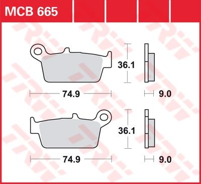 Lucas Scheibenbremsbelag MCB665