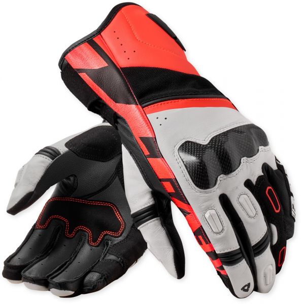 REV'IT! RSR 5 Handschuh Weiß Neonrot