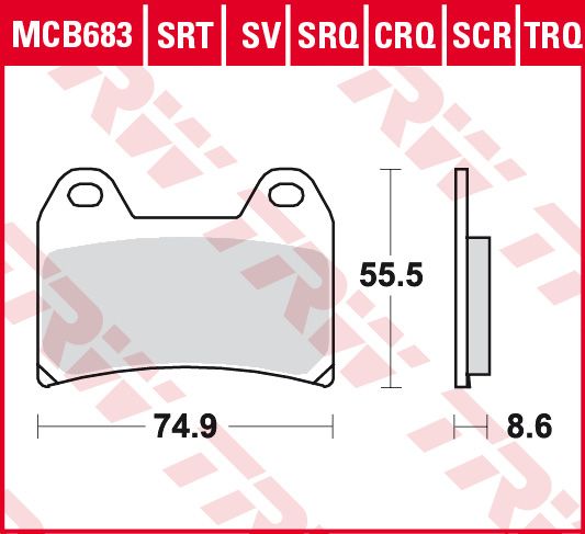 Lucas TRW Scheibenbremsbelag MCB683TRQ