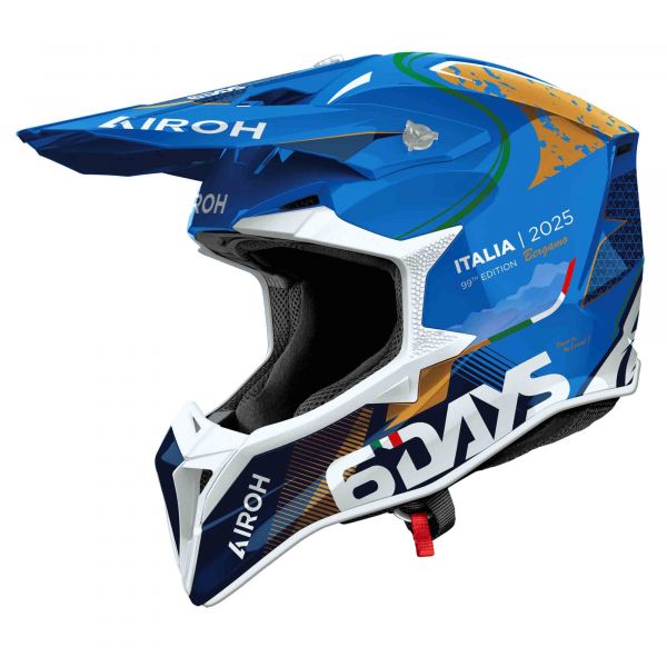 Airoh Wraaap Crosshelm 6 Days Italy Weiß / Blau