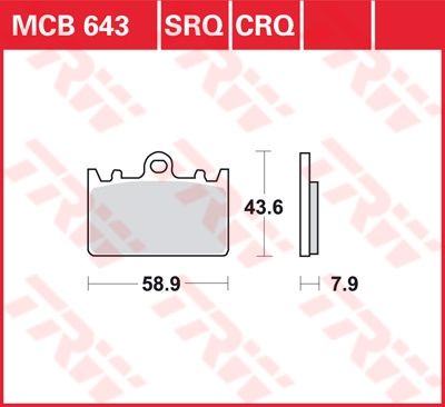 Lucas Scheibenbremsbelag MCB643