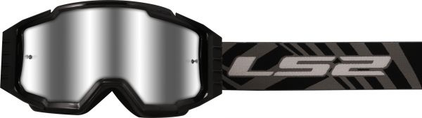 LS2 Charger Pro Crossbrille MX Goggle Schwarz m. Silber Visier